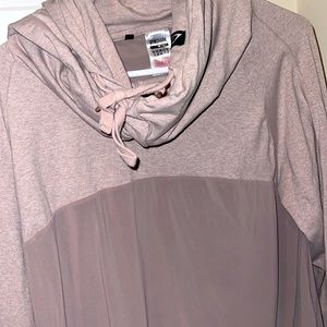 Gym shark hi low partial mesh activewear hoodie